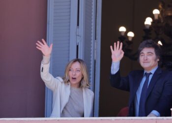 Javier Milei se reunió con Giorgia Meloni en Casa Rosada