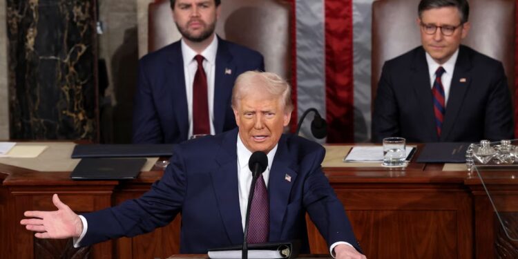 Donald Trump habló ante el Capitolio