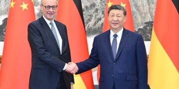 Xi Jinping y el canciller alemán Friedrich Merz se reunieron en Beijing