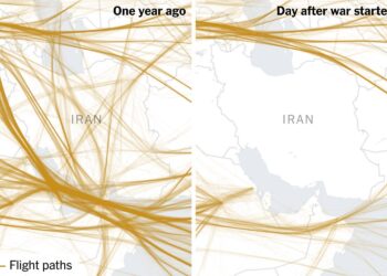 La guerra ha obligado a miles de aviones a volar en dirección contraria