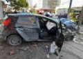 Accidente en Caballito: un auto colisiona y vuela lateralmente